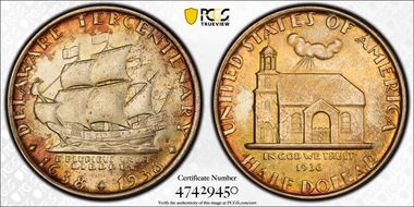 1936 50C Delaware MS67+