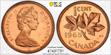 1965 1C Type 2, Sm Beads, Bl 5 PL66CAM