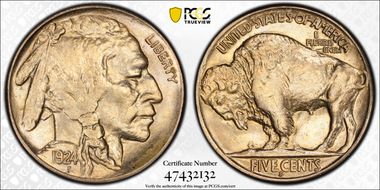 1924-S 5C MS64