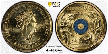 2021-C $2 Ambulance Service Colorized MS67