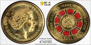 2019 $2 100 Years of Repatriation Colorized MS65