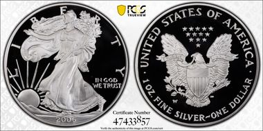 2006-W $1 Silver Eagle PR69DCAM