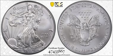 2018-W $1 Burnished Silver Eagle SP70