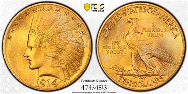 1914 $10 MS64