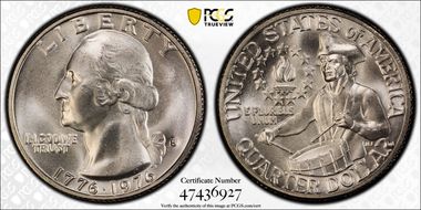 1976-S 25C Silver MS68