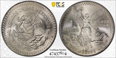 1983-Mo Onza Libertad Ag MS68