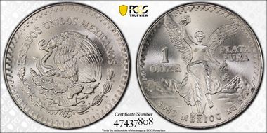 1986-Mo Onza Libertad Ag MS68