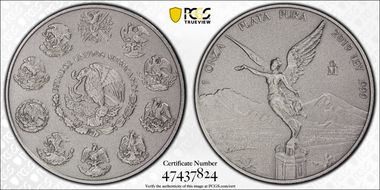 2019-Mo Onza Libertad Ag - Antiqued SP70