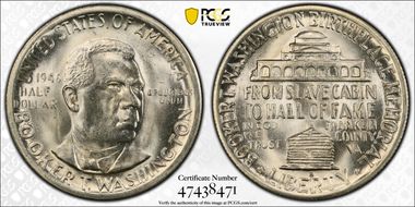 1946-S 50C Booker T. Washington MS65