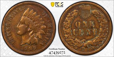 1909-S 1C Indian N1BN