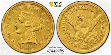 1856-C $2.50 AU50