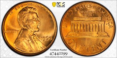 1960 1C Large Date MS66RD