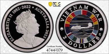 2023-C $2 Vietnam War Colorized  Ag PR70DCAM