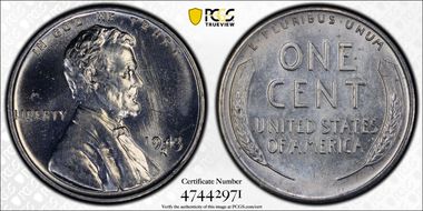 1943-S 1C MS64