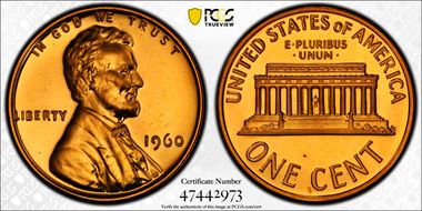 1960 1C Small Date PR66RD