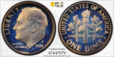 1981-S 10C Type 2 PR68DCAM