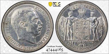 1930 NAH HS 2 Kr 60th Birthday KM-829 N1