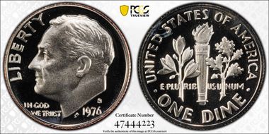1976-S 10C PR70DCAM