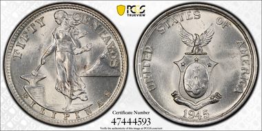 1945-S 50C MS64