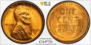 1936-D 1C MS65RD
