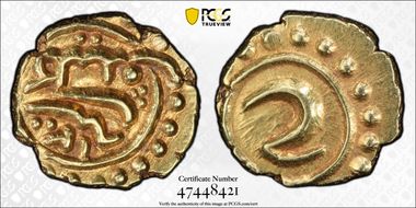 AH1200 (1785) Fanam KM-128.1 Patan MS63