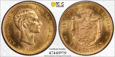 1878-DE M 10 Pta (1962) MS64