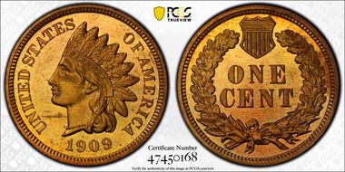 1909 1C Indian PR65RD