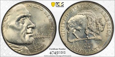 2005-D 5C Speared Bison MS65