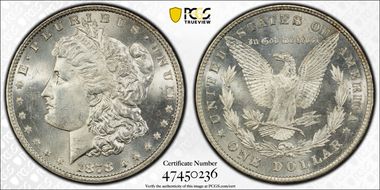 1878 8TF $1 VAM 20 Doubled Date N1