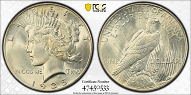 1935 $1 MS62