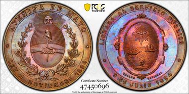 1894 Medal Avenida De Mayo Bronze SP63