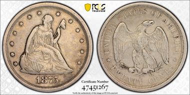 1875-S 20C VF30
