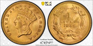 1889 G$1 MS65