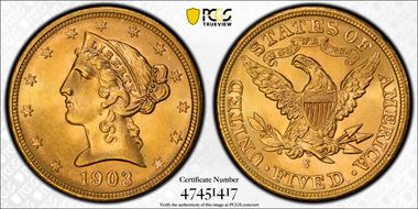 1903-S $5 MS65