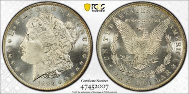 1884-O $1 VAM 6, O/O MS65+