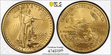 2007 $5 Gold Eagle MS70