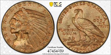 1915-S $5 MS64