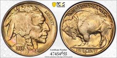 1938-D 5C Buffalo MS67