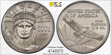 2006 $50 Statue of Liberty First Strike MS70