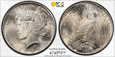 1925 $1 MS64+