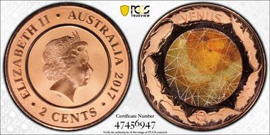 2017 2C Planetary Coins Venus Colorized MS69RD