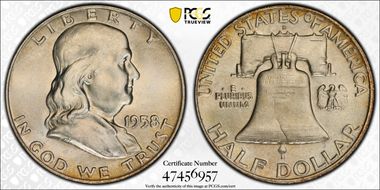 1958-D 50C MS64FBL