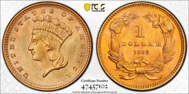 1862 G$1 MS63