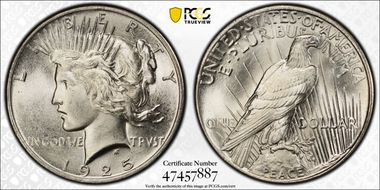 1925 $1 MS67+ 