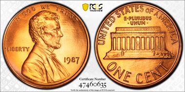 1987 1C MS69RD