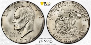 1974-S $1 Silver MS69