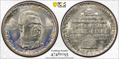 1949 50C Booker T. Washington MS66+