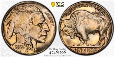 1935-S 5C MS66