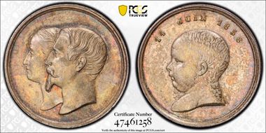 1856 Medal Birth of Son Ag SP62