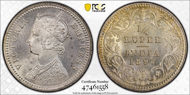 1897-C 1/4 Rup SW-6.327 MS64